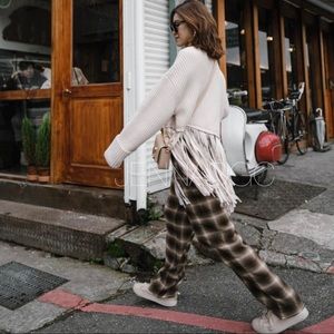 Zara fringed oversized sweater